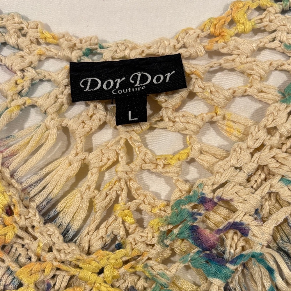 Colorful Floral Crochet Blouse - Picture 6 of 6